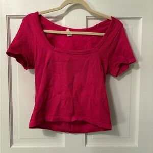 90 Degree By Reflex Fuchsia Short Sleeve Tee